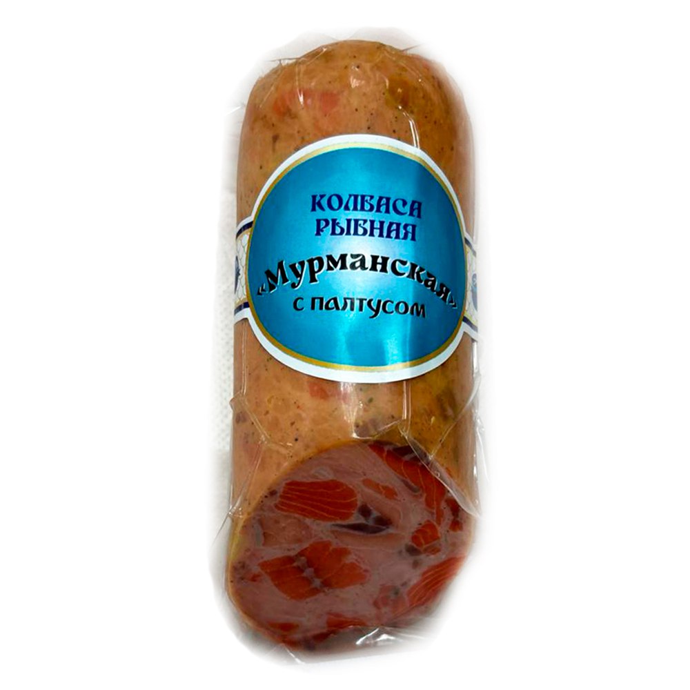 Колбаса рыбная "Мурманская" с палтусом варено-копчёная (без ГМО)